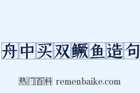 舟中买双鳜鱼造句是什么意思的图片